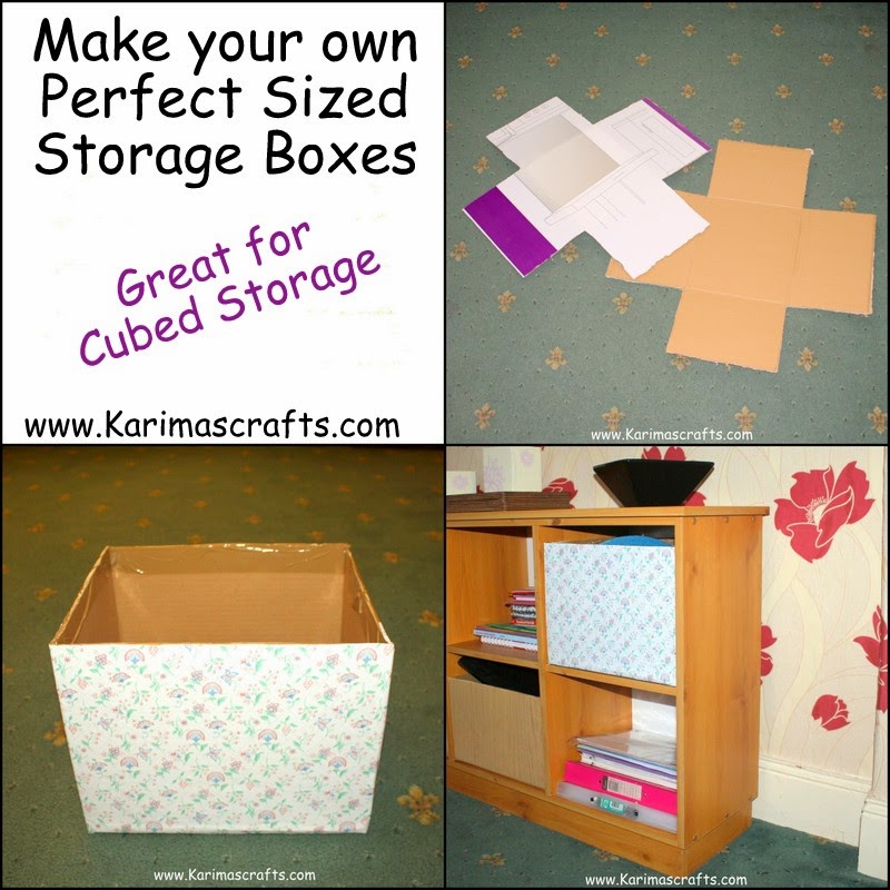 Karima's Crafts: DIY Cardboard Storage Box Tutorial